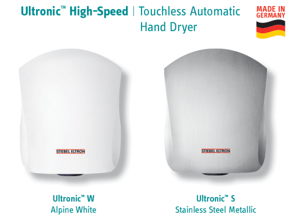 Available Ultronic Touchless Automatic Hand Dryer Finishes